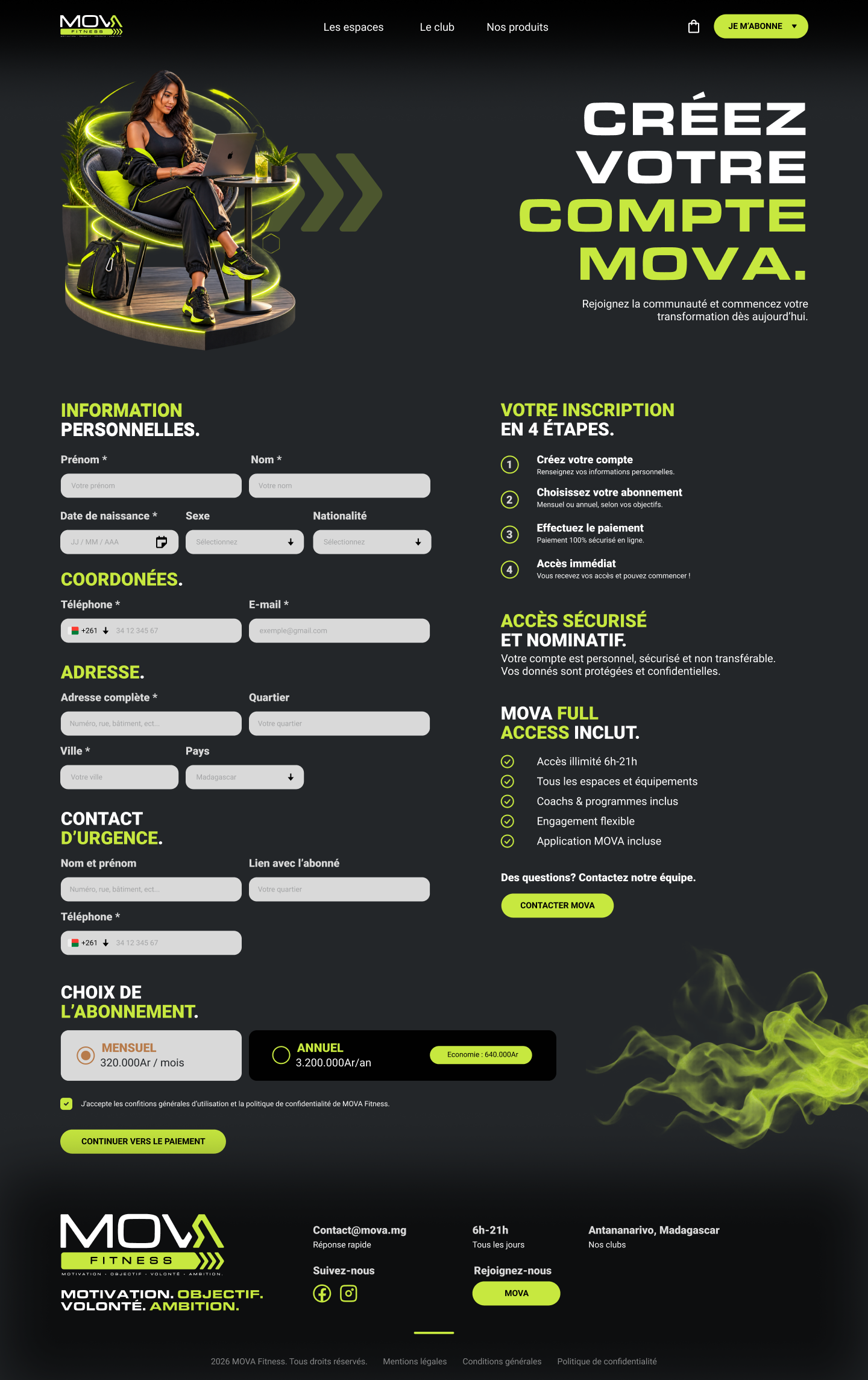 MOVA Fitness Web